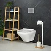Relaxdays Bambuko ir geležies WC rinkinys baltos spalvos