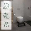 Relaxdays Tualeto suoliukas, sulankstomas, bambukinis, juodas, su laikymo vieta