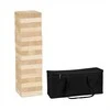 Relaxdays Tumbling Tower žaidimas 16.5x16.5x63 cm ruda juoda, mediena