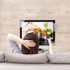 Relaxdays TV staliukas, 40x80x40 cm, balta