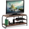 Relaxdays TV staliukas, 43x90x35 cm, rudas, juodas