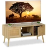 Relaxdays TV staliukas 45,5x100x40 cm natūralaus rotango dizainas