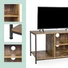 Relaxdays TV staliukas, 50x120x40 cm, rudas, metalinis rėmas