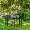 Relaxdays Vados gardas, 120x76.5x235 cm, juodas
