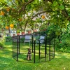 Relaxdays Vados gardas, 120x76.5x235 cm, juodas