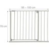 Relaxdays Vaikiška apsauginė tvorelė, reguliuojamas plotis 75-100 cm, metalas, plastikas