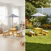 Relaxdays Vaikiškas pikniko rinkinys su skėčiu ir pagalvėlėmis