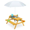 Relaxdays Vaikiškas pikniko stalas su skėčiu