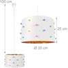 Lampa sufitowa Relaxdays E27 balta, lampa do pokoju dziecięcego