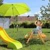 Relaxdays Vaikiškas pikniko stalas su suolais, baltas