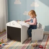 Relaxdays 2 dalių vaikiškas staliukas ir kėdutė su kreidine lenta