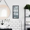 Relaxdays Juoda vaistinėlės spintelė su stiklinėmis durelėmis
