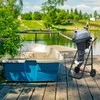 Relaxdays Valties variklio stovas, 103x64x51 cm, juodas