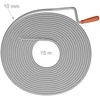 Relaxdays Vamzdžių valiklis spiralinis, 1x10 mm x 1500 cm, sidabro raudona