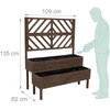 Relaxdays Medinė gėlinė su treliažu
