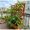 Relaxdays Medinė sodinukų dėžė su grotelėmis