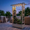 Relaxdays Vazonas su grotelėmis ir stogeliu