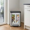 Relaxdays Virtuvinė šiukšliadėžė 2 skyriai 15 litrų