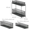 Relaxdays Virtuvės spintelės organizatorius, metalas, 40x15x46 cm
