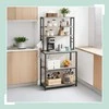 Relaxdays Virtuvinė lentyna, 167x100x40 cm, šviesiai ruda/juoda, metalas ir MDF
