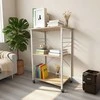 Relaxdays Virtuvinis vežimėlis, 3 lygiai, balta, laikymas, plienas