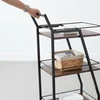 Relaxdays Virtuvinis vežimėlis 83x39x29 cm Rudas Juodas Metalinis Saugojimo