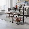 Relaxdays Virtuvinis vežimėlis 83x39x29 cm Rudas Juodas Metalinis Saugojimo
