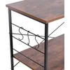 Relaxdays Virtuvinis vežimėlis 87x80x40 cm rudas juodas, geležis MDF