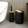 Relaxdays Vonios aksesuarų rinkinys 6 dalių, plastikas ir bambukas