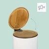 Relaxdays Vonios kambario rinkinys, 2 dalių, metalas, 5 l, su šiukšliadėže ir šepetėliu