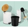 Relaxdays Vonios kambario rinkinys, 2 dalių, metalas, 5 l, su šiukšliadėže ir šepetėliu