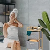 Relaxdays Bambukinė vonios lentyna su 2 krepšiais