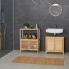 Relaxdays Vonios lentyna, 86x67,5x35,5 cm, Ruda