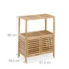 Relaxdays Vonios lentyna, 86x67,5x35,5 cm, Ruda