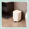 Relaxdays Vonios šiukšliadėžė, 9 litrai, smėlio spalvos, plastikas