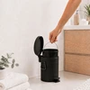 Relaxdays Vonios šiukšliadėžė su pedalu, apvali, retro stiliaus, 3 l