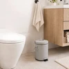 Relaxdays Vonios šiukšliadėžė su pedalu, apvali, retro stiliaus, 3 l