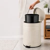 Relaxdays Vonios šiukšliadėžė su pedalu, apvali, retro stiliaus, 5 l