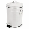 Relaxdays Vonios šiukšliadėžė su pedalu, apvali, retro stiliaus, 5 l