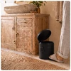 Relaxdays Vonios šiukšliadėžė su pedalu, apvali, retro stiliaus, 3 l