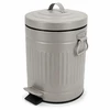 Relaxdays Vonios šiukšliadėžė su pedalu, apvali, retro stiliaus, 5 l