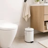 Relaxdays Vonios šiukšliadėžė su pedalu, apvali, retro stiliaus, 3 l