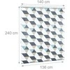 Relaxdays Vonių roletai, 60x240 cm, pilka