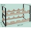 Relaxdays Vyno lentyna, 29x39,5x17,5 cm, juoda, mediena ir metalas