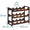Relaxdays Vyno lentyna 38x44,5x20 cm Ruda mediena ir metalas