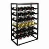 Relaxdays Vyno lentyna, 88x59x30 cm, juoda/ruda, metalas ir MDF