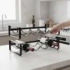 Relaxdays Vyno lentyna, pastatoma viena ant kitos, juoda, metalas