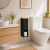 Relaxdays WC popieriaus laikiklis, 4 rulonams, tvirtinamas prie sienos