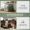 Outsunny 33 litrų kompresorinis šaldytuvas, elektrinis šaldytuvas su LED, ratukais, vėsinimo funkcija, tylus šaldiklis, termo dėžė, mini šaldytuvas 12/230 V, skirtas automobiliui, rozetei, sunkvežimiui, stovyklavimui, laivui, žalias