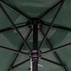Outsunny skėtis nuo saulės Ø196 cm, skėtis nuo saulės su lenkimo funkcija, šešiakampis balkono skėtis, paplūdimio skėtis, atsparus vėjui, stabilus, rinkos skėtis, skėtis su rankena, apsauga nuo saulės paplūdimiui, balkonui, sodui, žalias